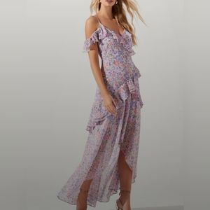 Astr The Label Pemberley Floral High Low Lilac Floral Dress